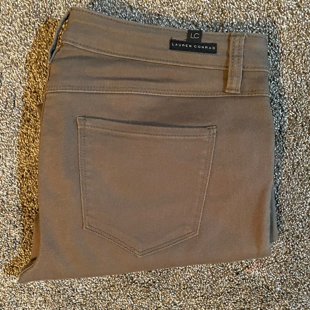 Lauren Conrad olive colored crop pants. Barely worn, they just don’t fit me